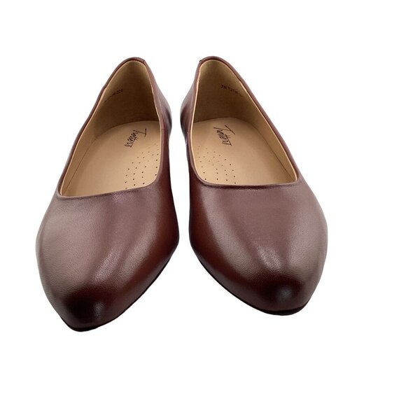 Trotters Womens  Jewel Low‎ Heel Pumps Size 7 N 7N Brown Toffee Leather - Picture 3 of 8